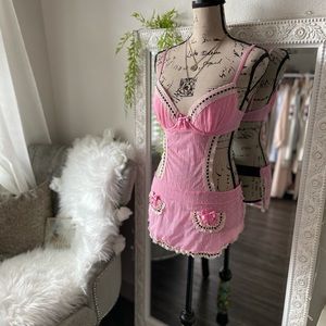 Victoria Secret Pink Babydoll Lingerie 34C